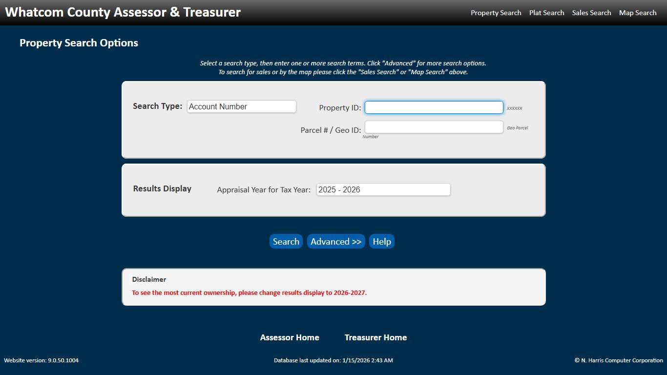 Whatcom County Assessor & Treasurer - Property Search