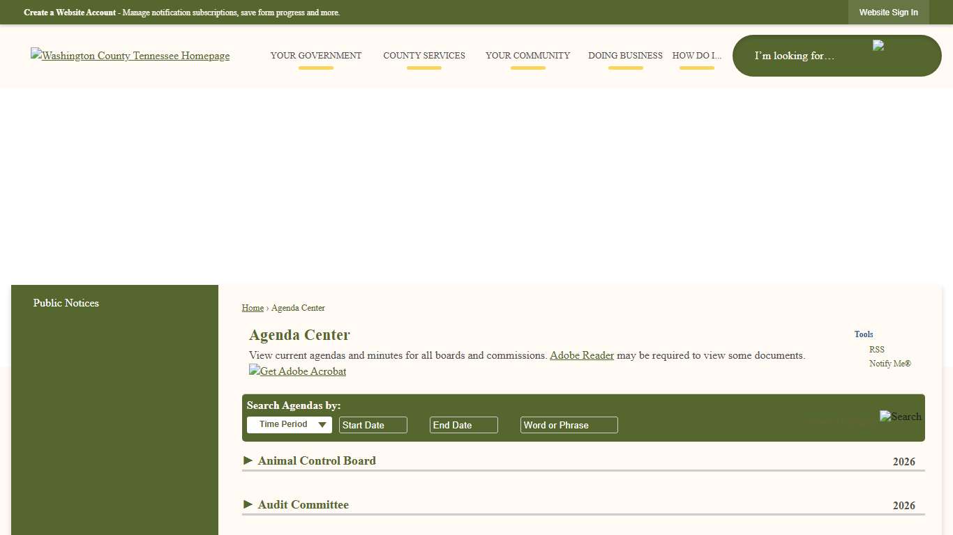 Agenda Center • Washington County, TN • CivicEngage